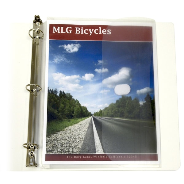 C-Line Products Binder Pocket, Side Loading, Clear, 5PK Set of 10 Packs, 50PK 57537-BX - main